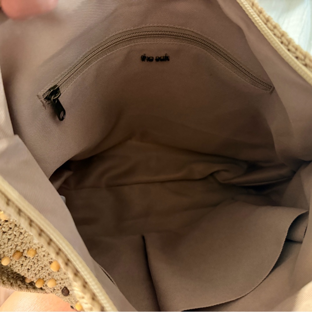 The Sak Crochet Beaded Shoulder Bag in Tan/ Khaki - Picture 4 of 9